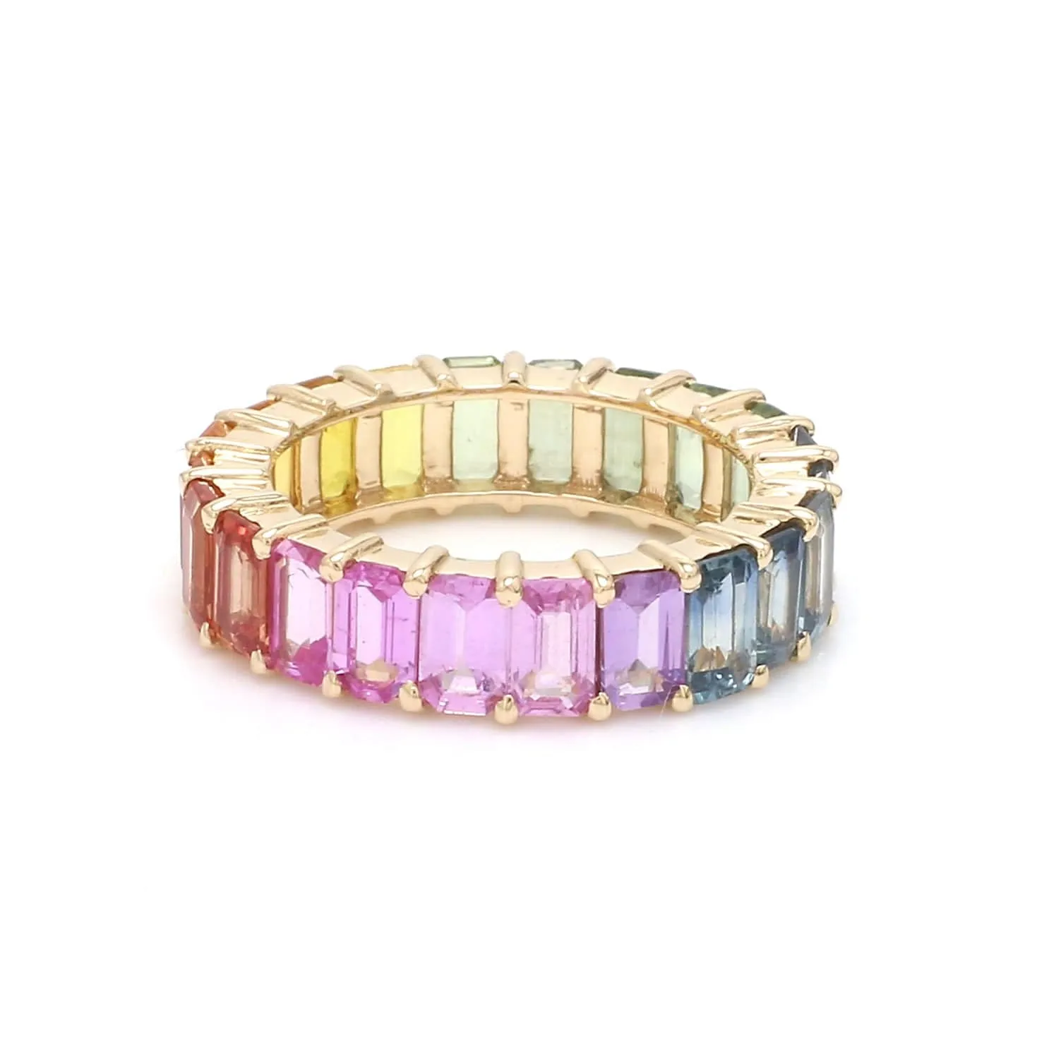 14K & 18K Gold Rainbow Eternity Ring