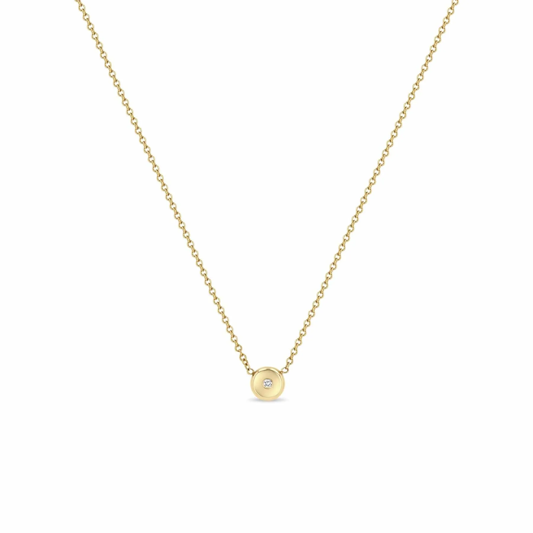 14k Small Diamond Nugget Necklace