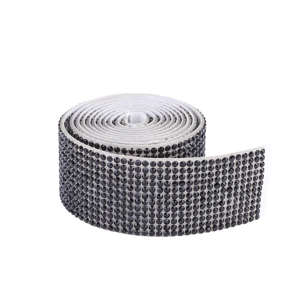 1m Rhinestone Tape Ribbon Self-adhesive Crystal DIY Cake Wrap Wedding Decor