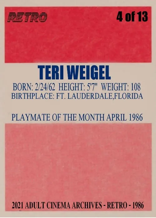 2021 Retro 1986 Teri Weigel Nude Card