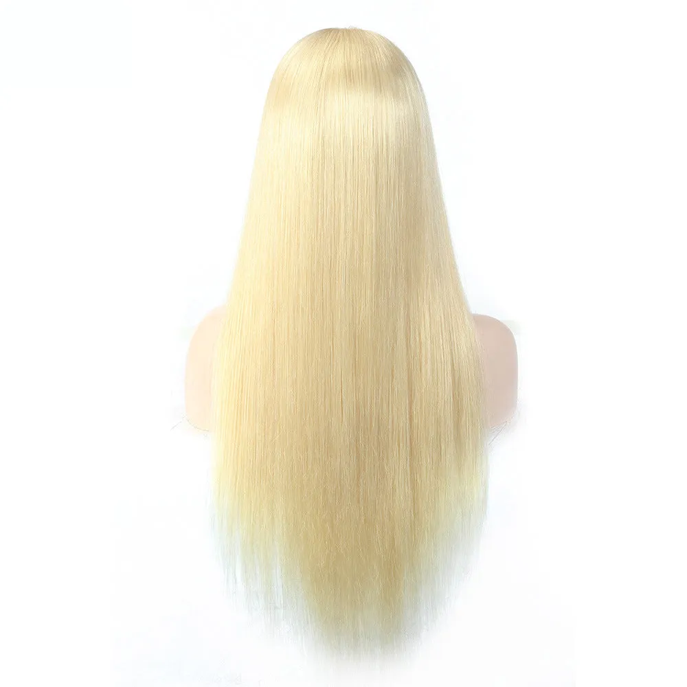 613 Human hair 4*4 front lace straight hair wigs（AH5027）