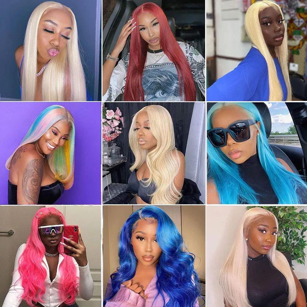 613 Human hair 4*4 front lace straight hair wigs（AH5027）