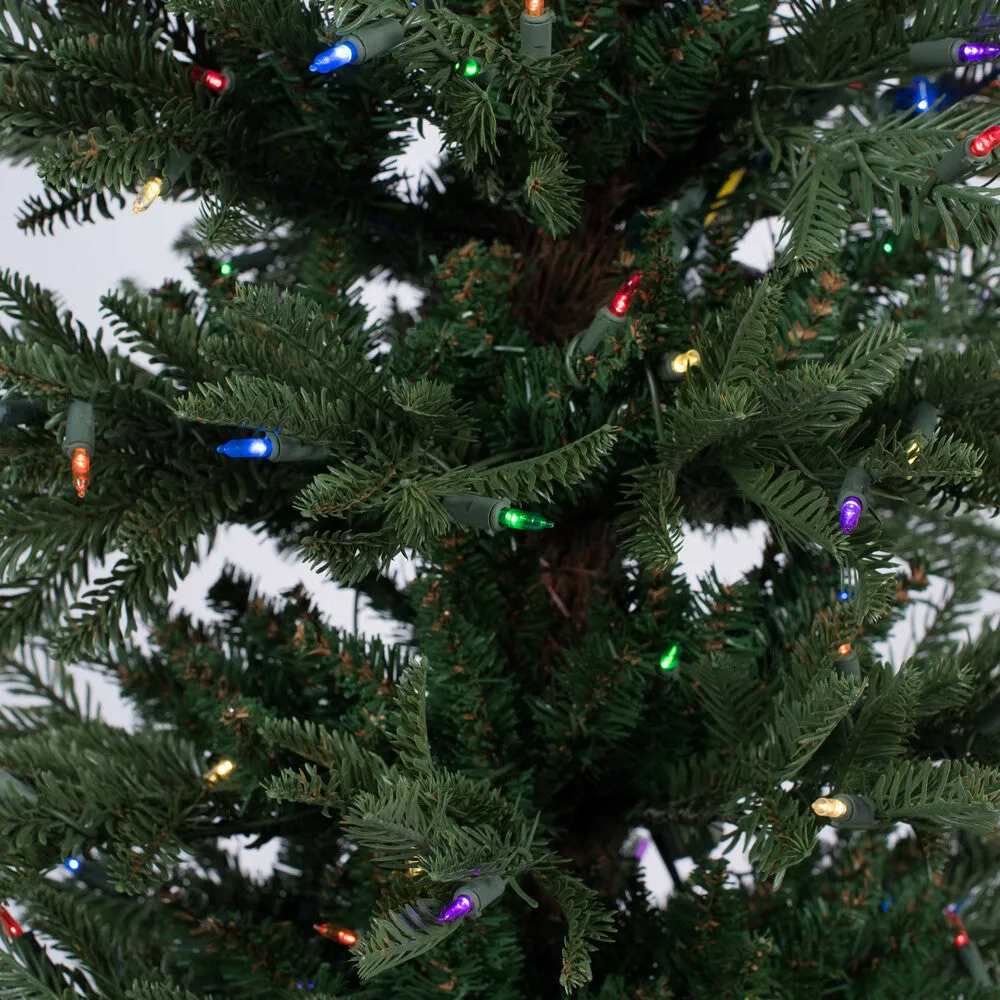 6.5' x 24" Compton Pole Artificial Christmas Tree Multi-colored Dura-Lit LED