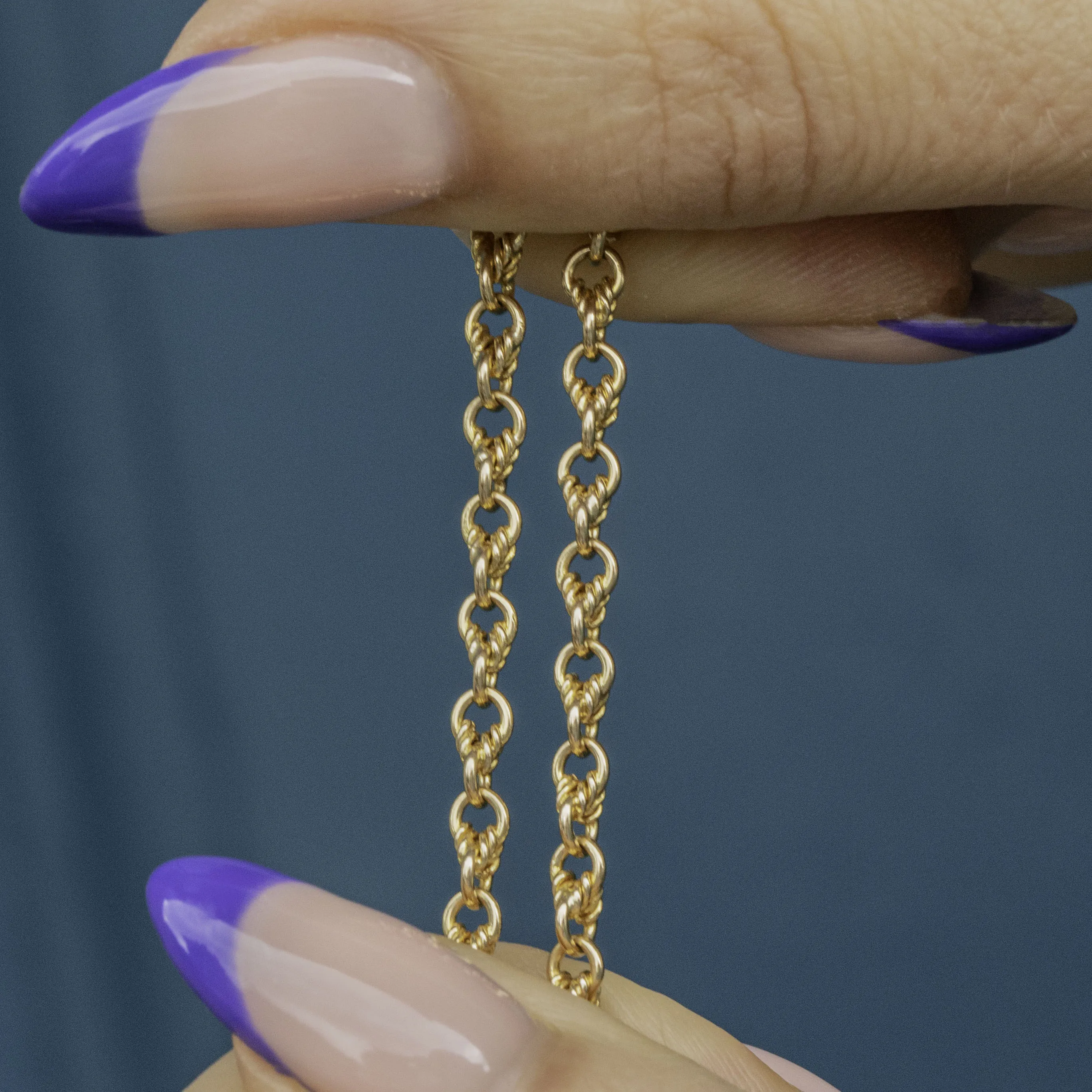 7” Antique 15ct Gold Lovers Knot Bracelet - 18ct Bolt Ring