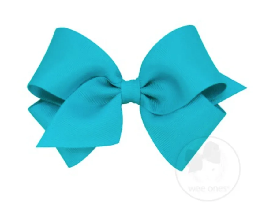 7662-G Small Solid Grosgrain Basic Bow