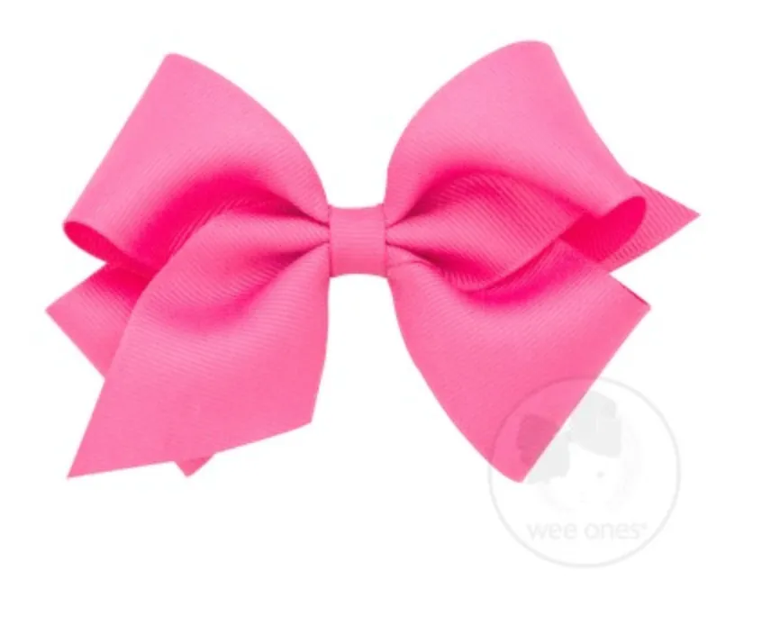 7662-G Small Solid Grosgrain Basic Bow