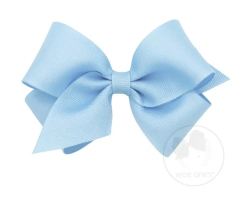 7662-G Small Solid Grosgrain Basic Bow