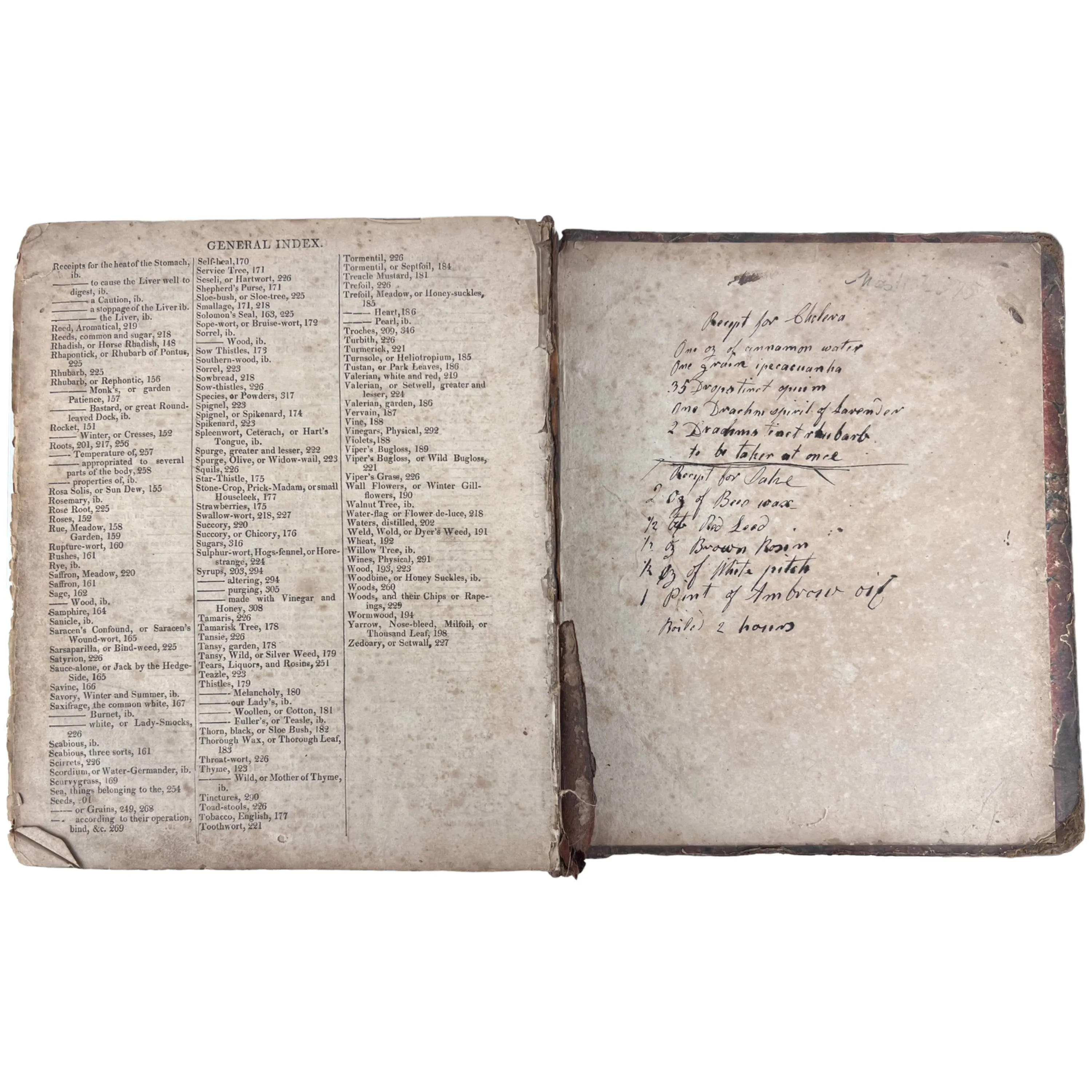 Antique 1816 Edition Culpepers Complete Herbal Book Richard Evans London