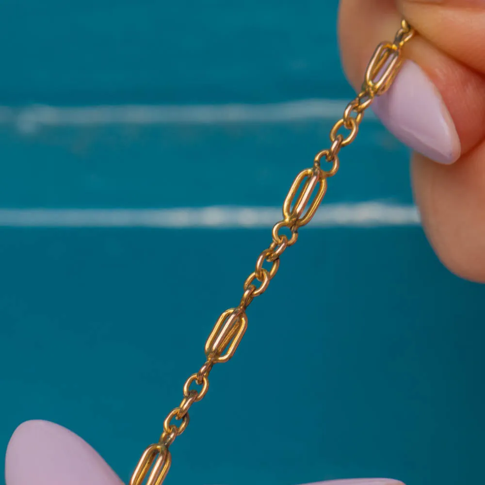 Antique 9ct Gold Fancy-Link Bracelet