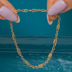 Antique 9ct Gold Fancy-Link Bracelet