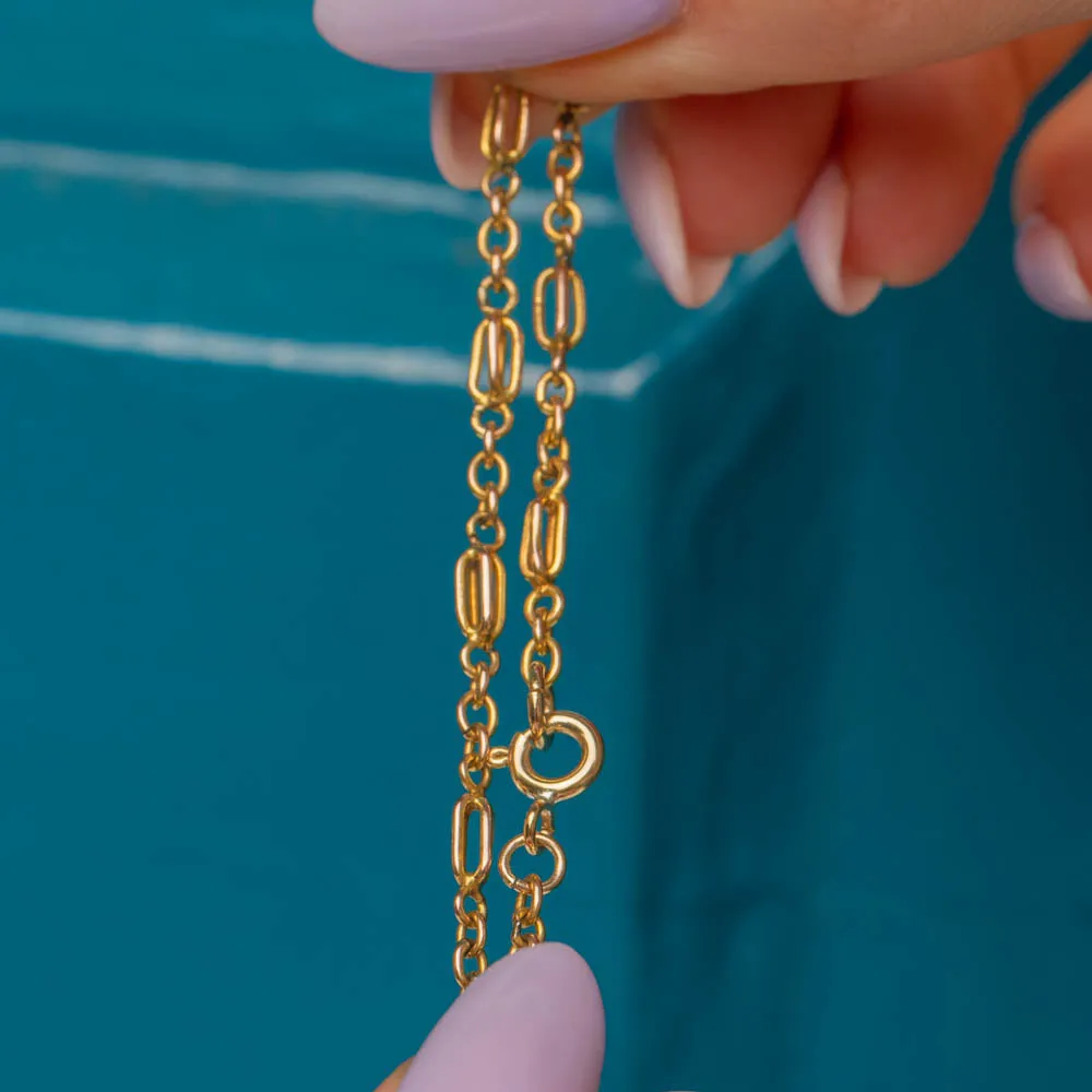 Antique 9ct Gold Fancy-Link Bracelet