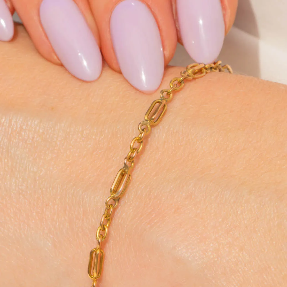 Antique 9ct Gold Fancy-Link Bracelet