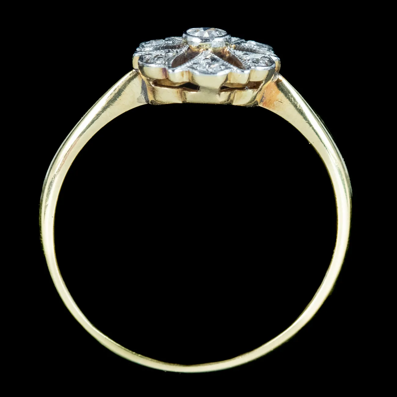 Antique Edwardian Diamond Daisy Cluster Ring