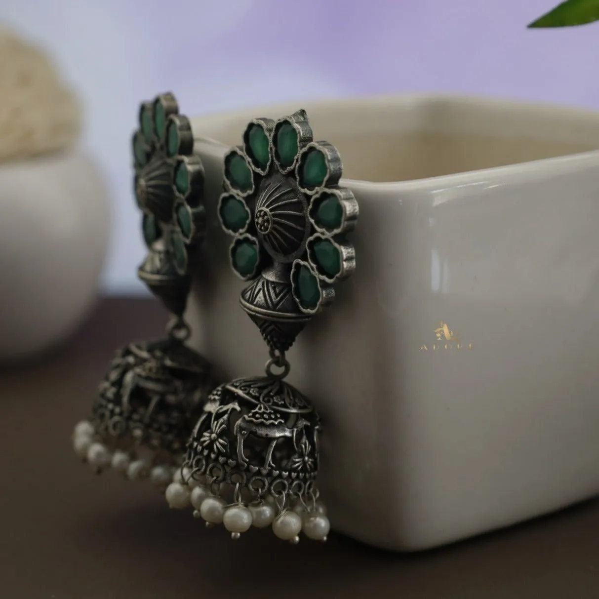Antique Flower Jhumka
