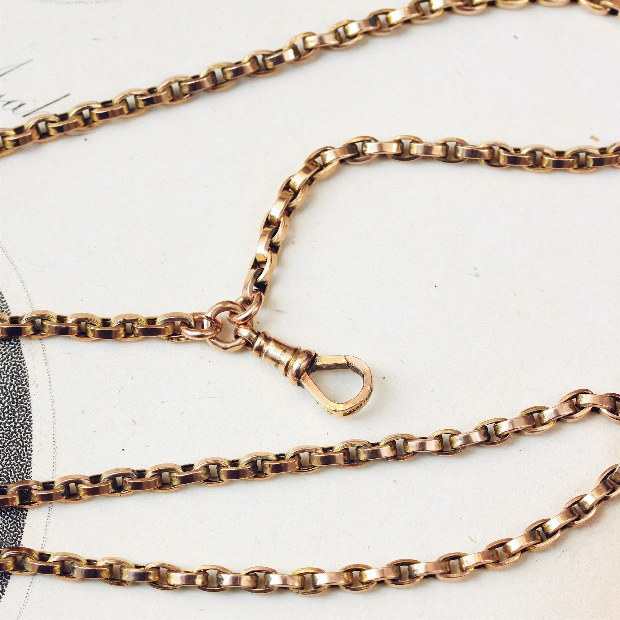 Antique Victorian 9ct Gold Longuard Chain