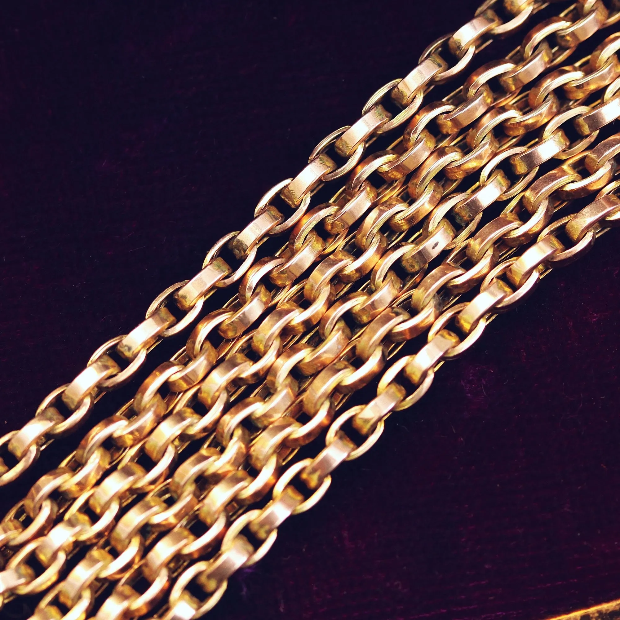 Antique Victorian 9ct Gold Longuard Chain