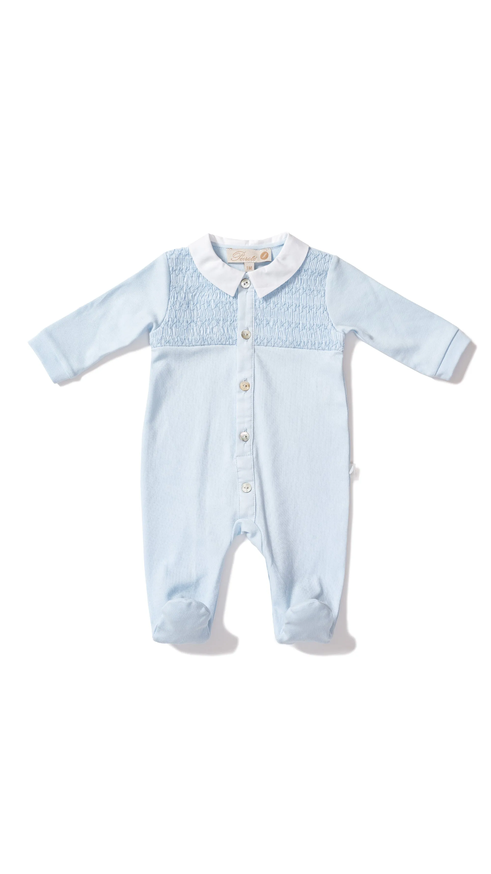 Babygrow - Blue Smocked