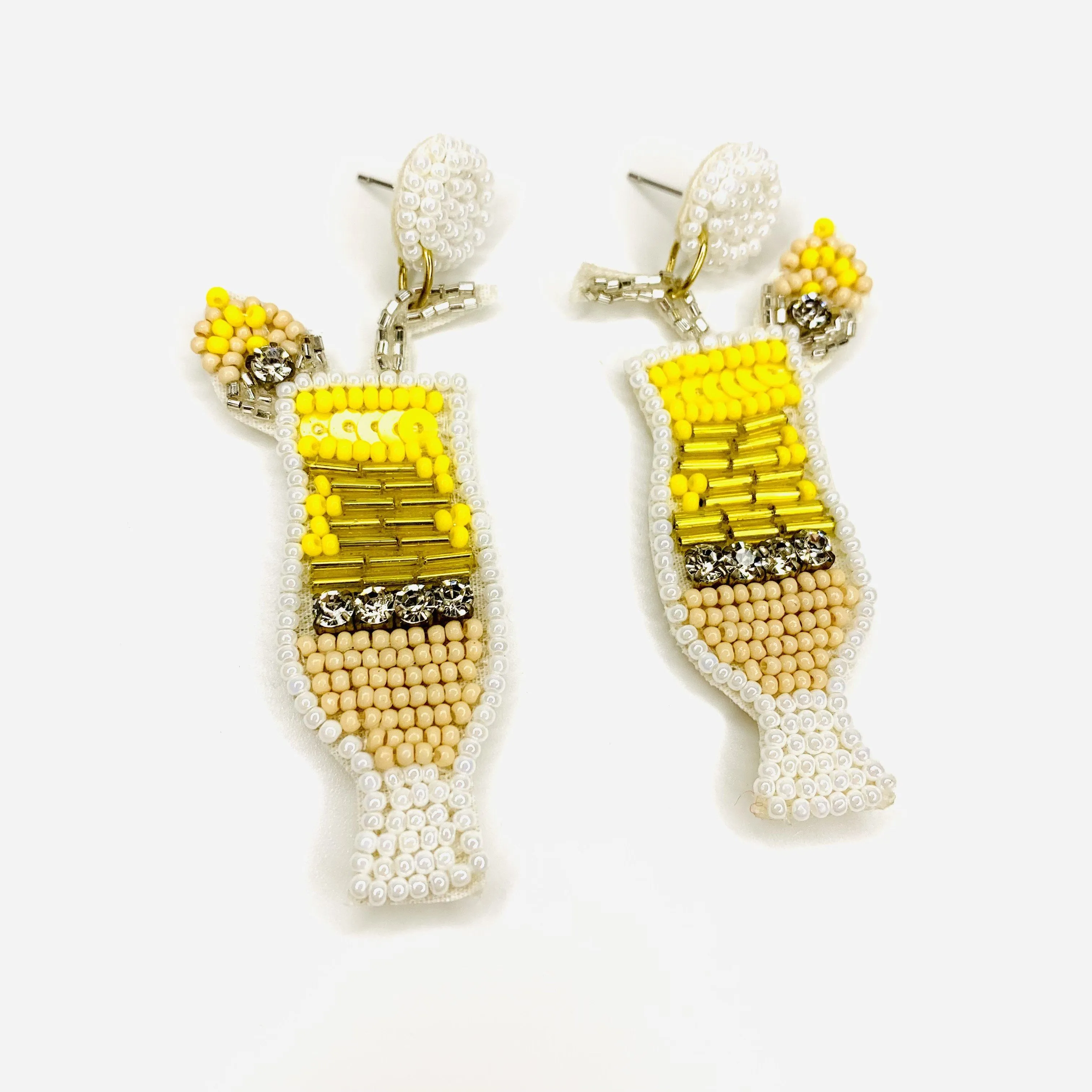 Beaded Earring, Lemon Drop