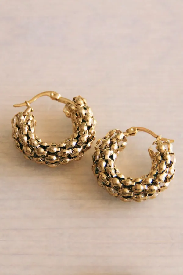 Beaded Hoop Earrings