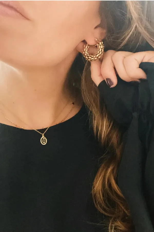 Beaded Hoop Earrings