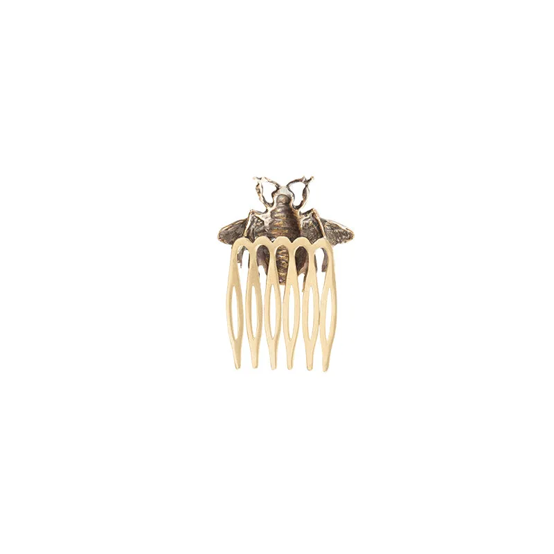 Bee Hair Comb in Bronze
