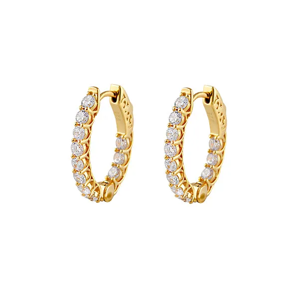 Bianc Halo Earrings Small- Gold