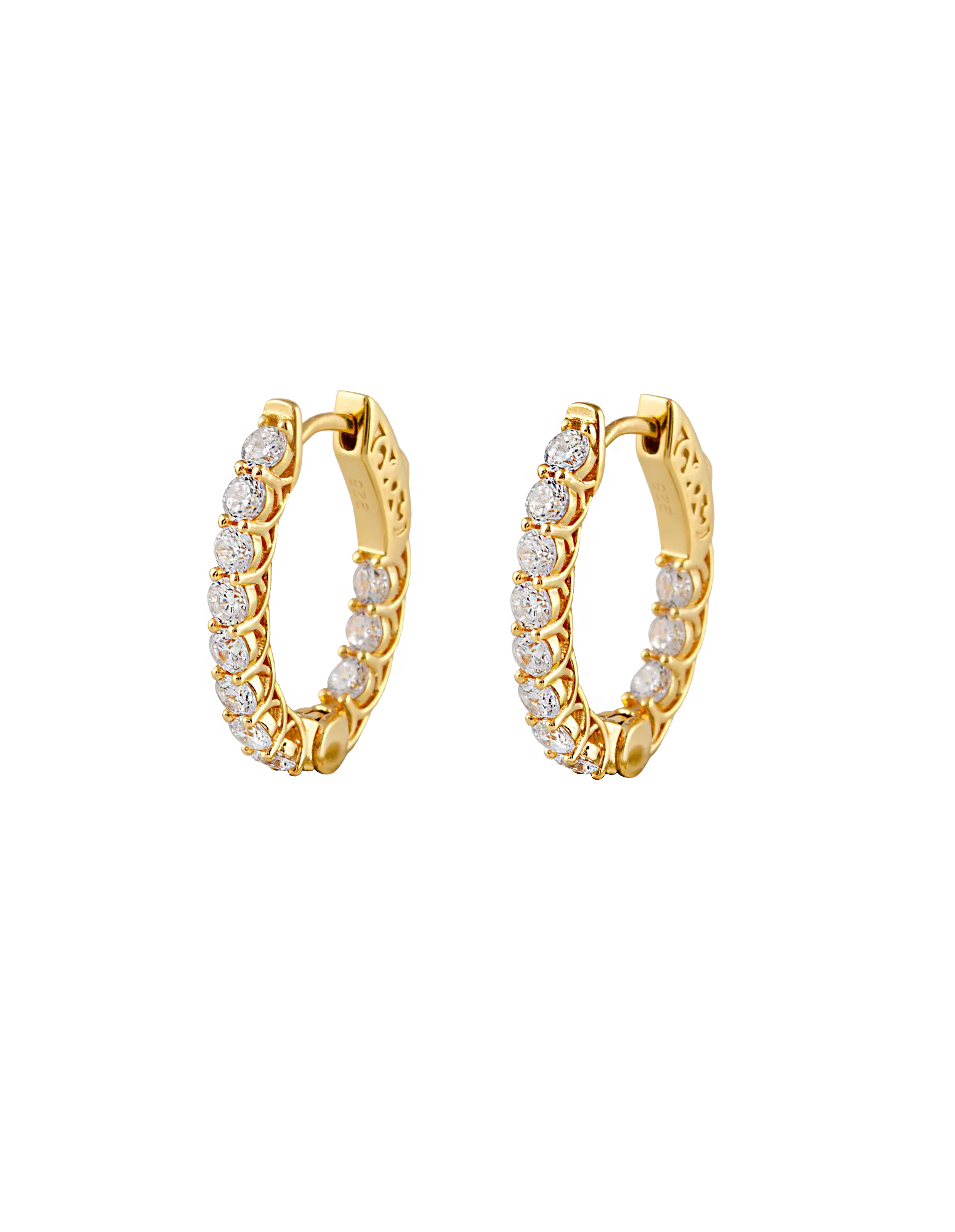Bianc Halo Earrings Small- Gold