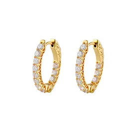 Bianc Halo Earrings Small- Gold