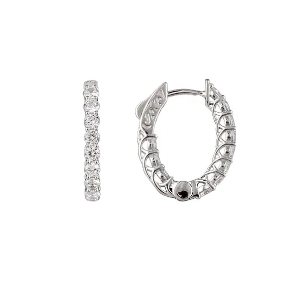 Bianc Halo Earrings Small- Silver