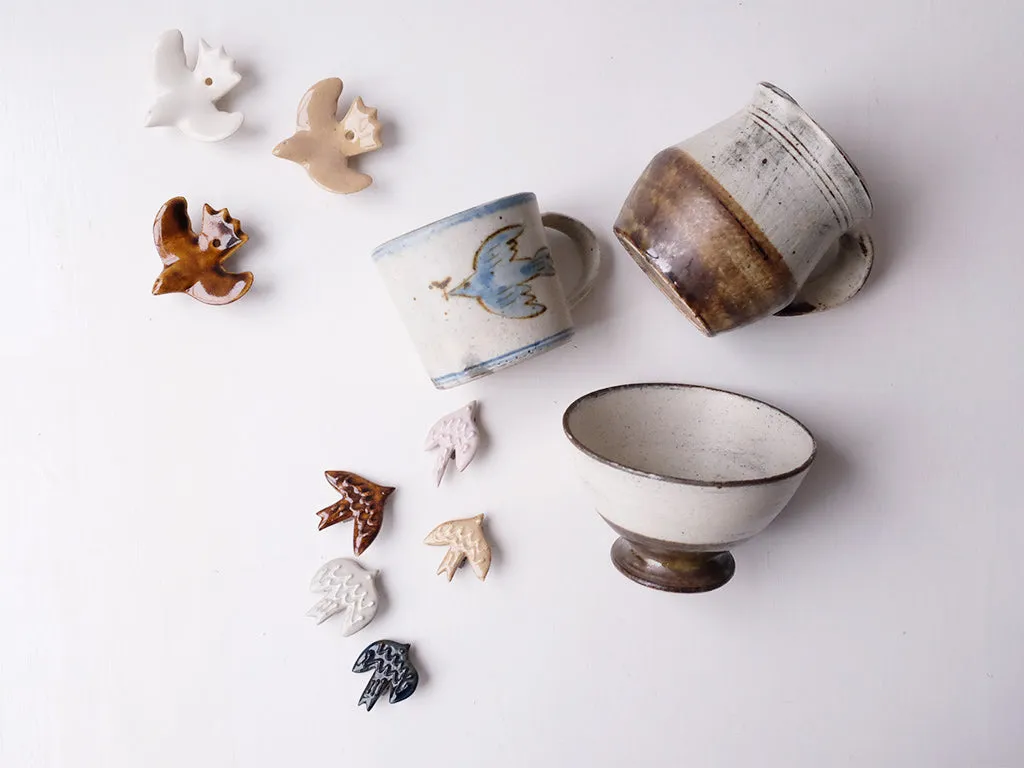 Bird Design Brooches by Takahiro Manome