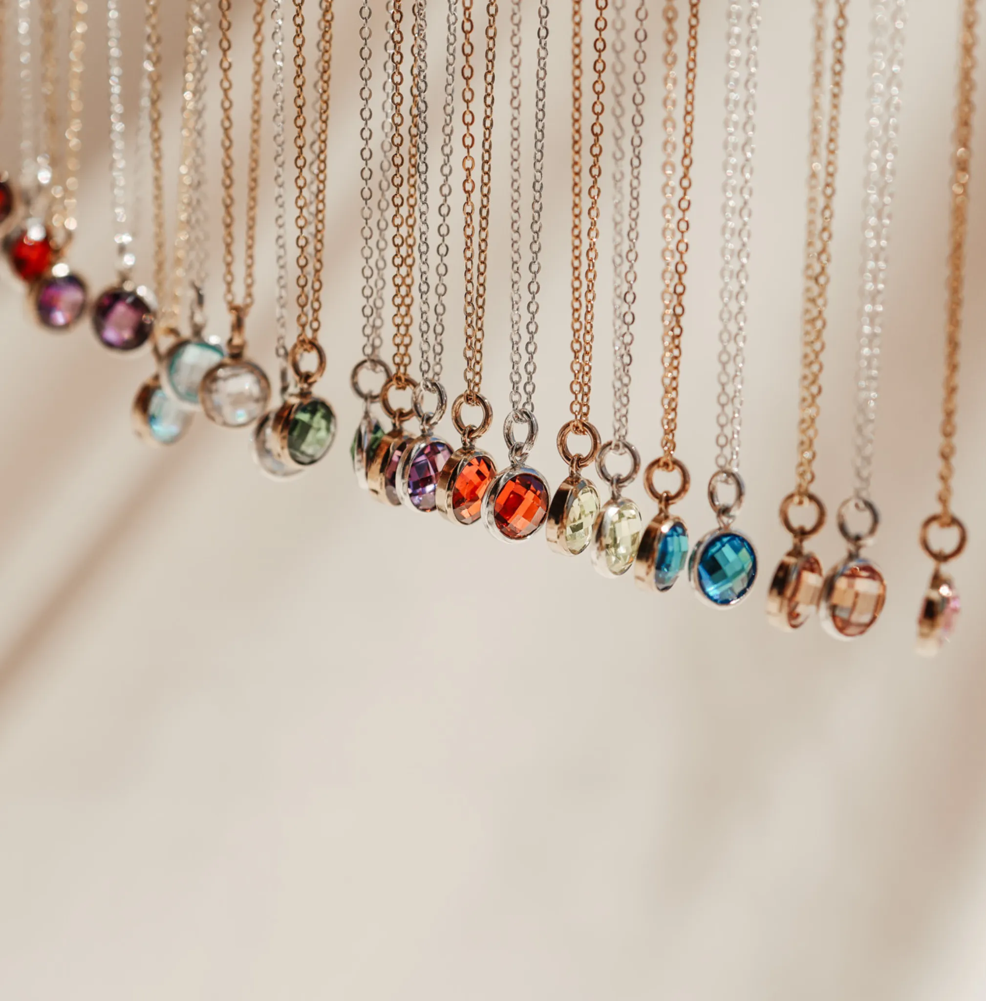 Birthstone Drop Necklace • April