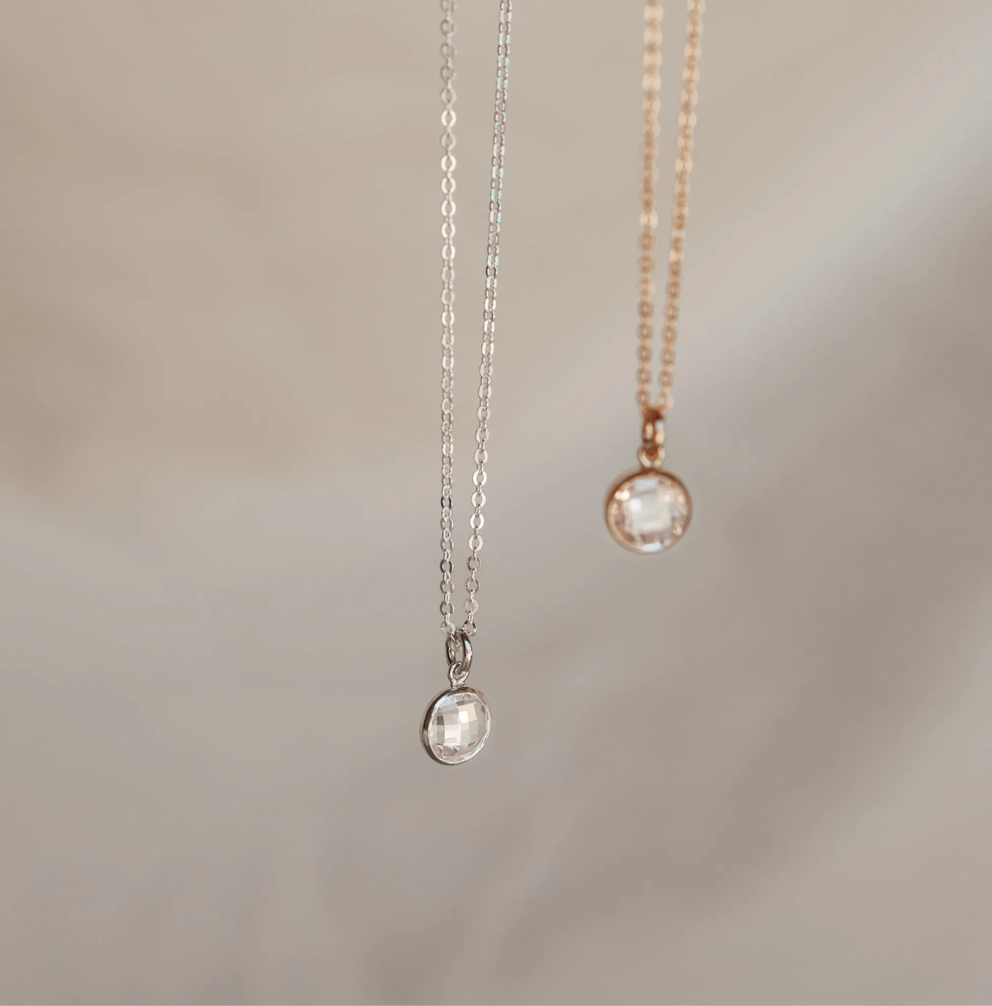 Birthstone Drop Necklace • April