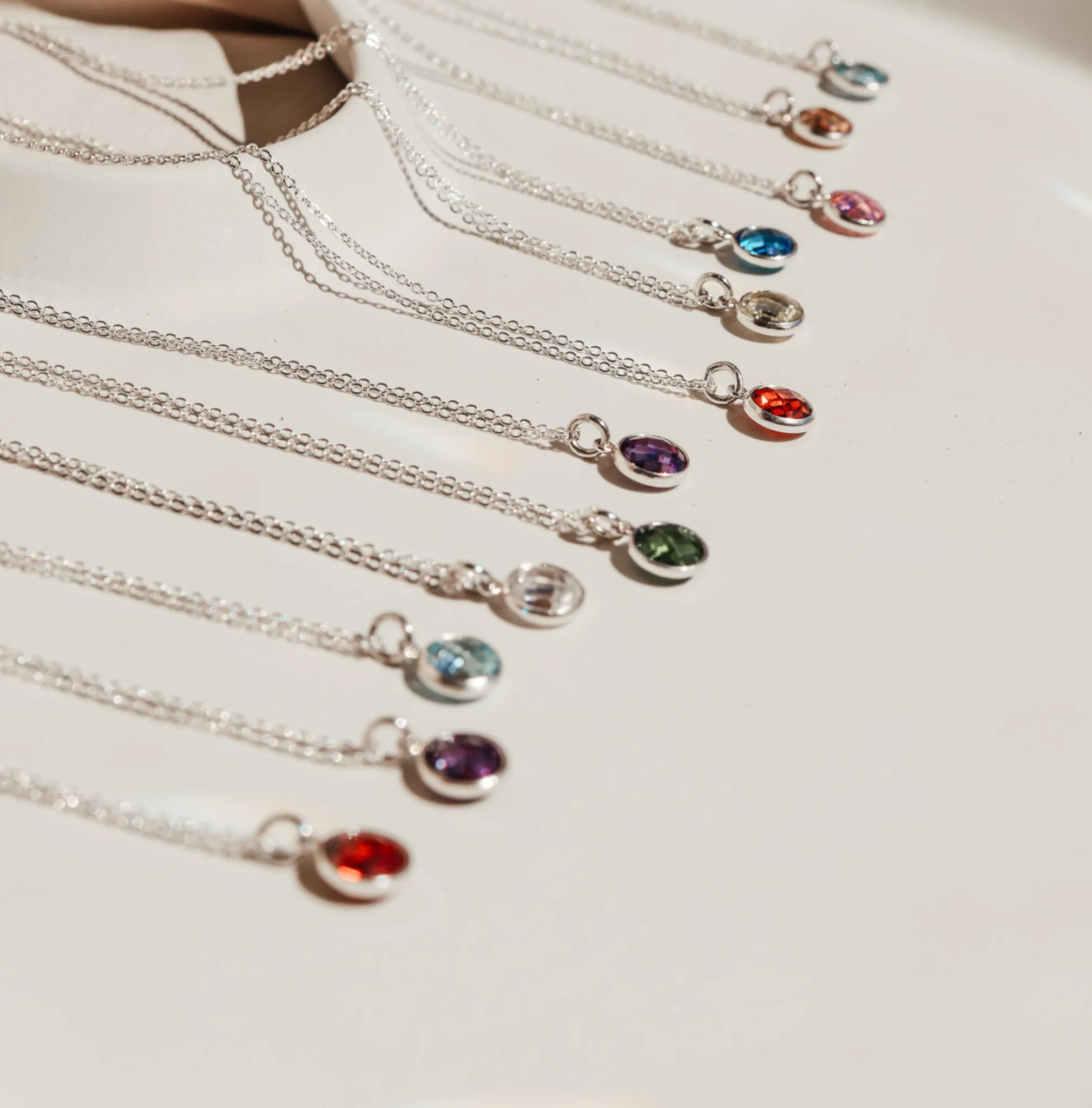 Birthstone Drop Necklace • April