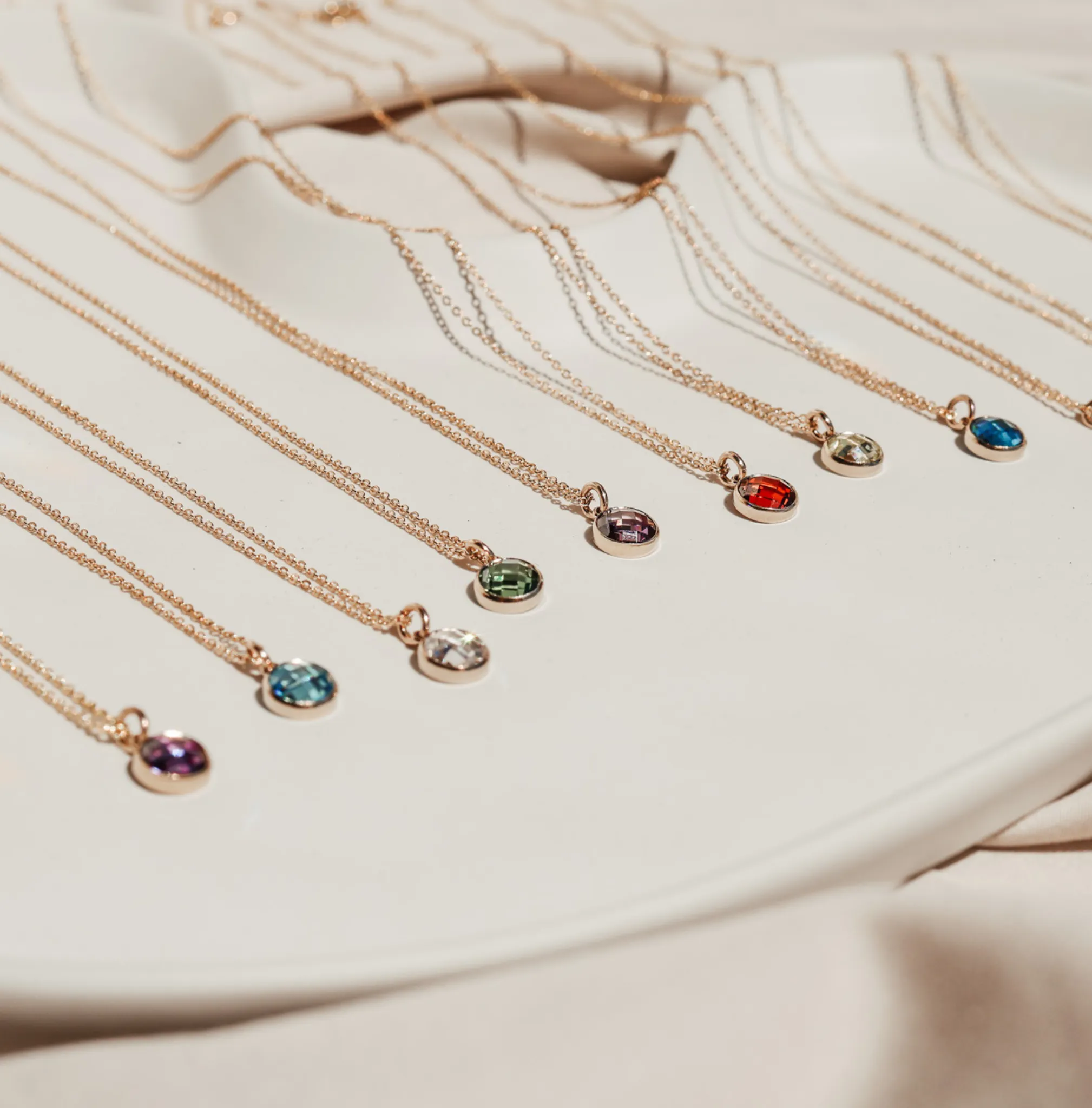Birthstone Drop Necklace • April