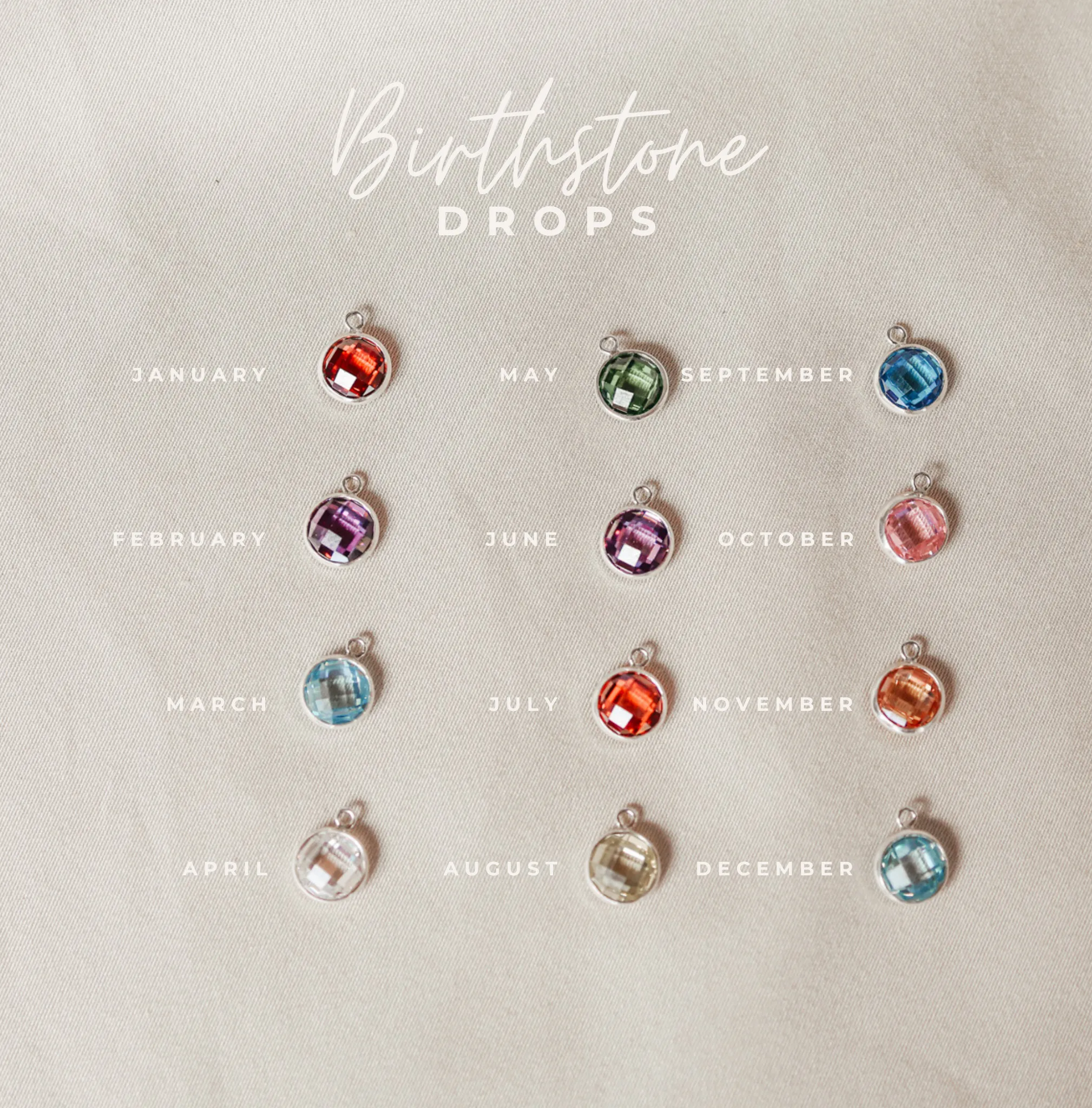 Birthstone Drop Necklace • April
