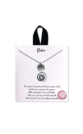 BJNA019RH Rhodium "Radius" Pendant Necklace