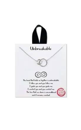 BJNA031RH Rhodium "Unbreakable" Pendant Necklace