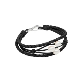 Black Braided Scatter Bracelet