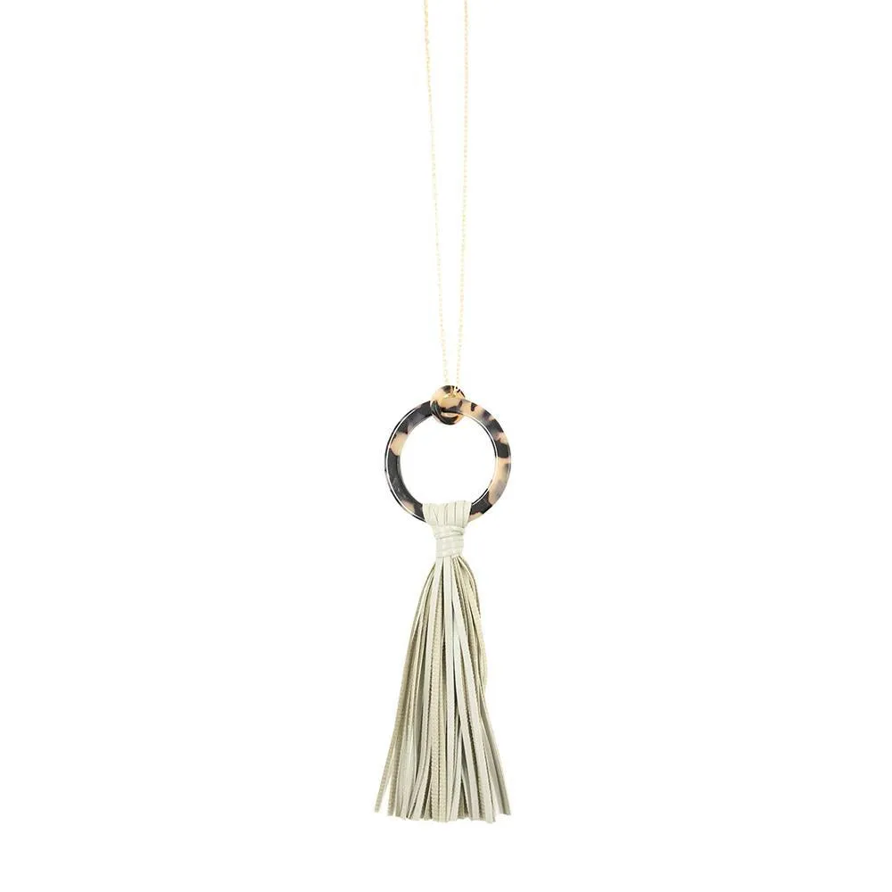 Blonde Tortoise Tassel Necklace