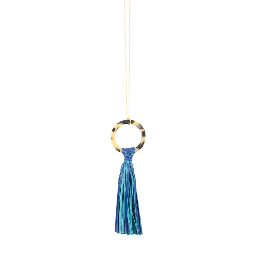 Blonde Tortoise Tassel Necklace
