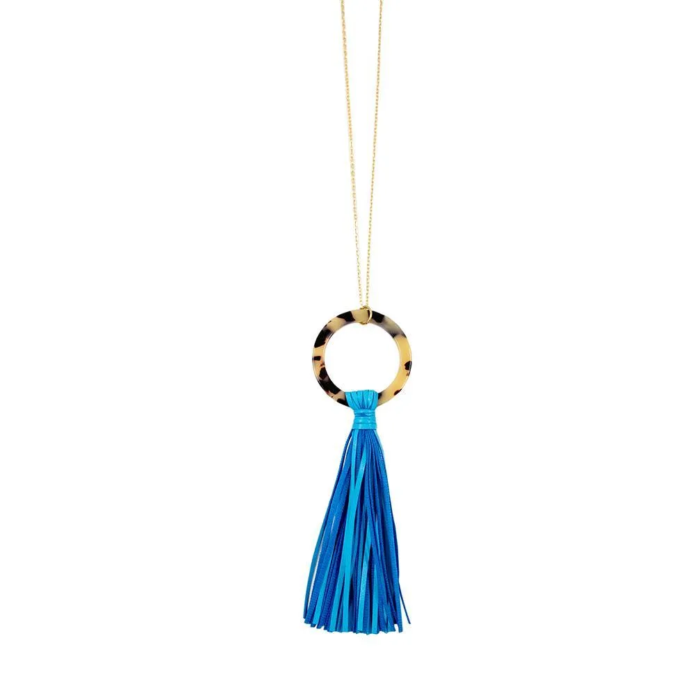 Blonde Tortoise Tassel Necklace