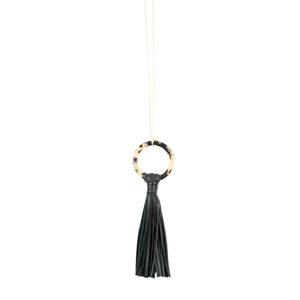 Blonde Tortoise Tassel Necklace