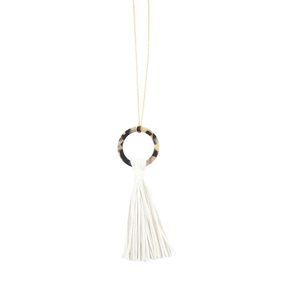 Blonde Tortoise Tassel Necklace