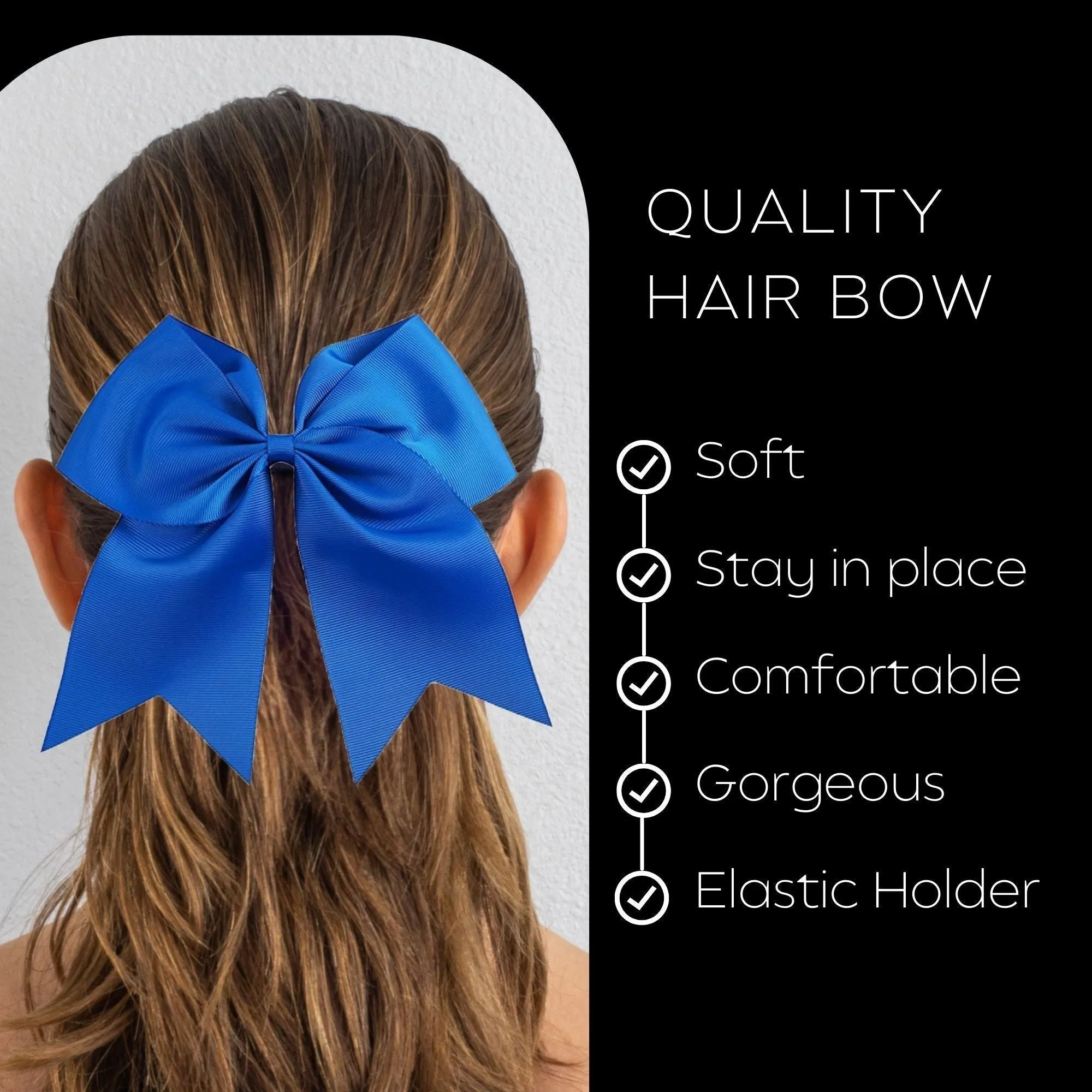 Blue Clip Hair Bow