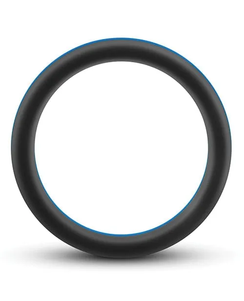 Blush Performance Silicone Go Pro Cock Ring - Black-Blue