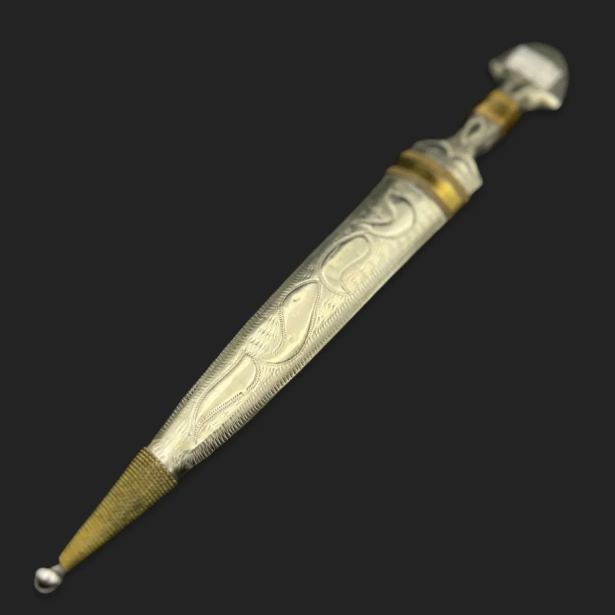 Brass and Silver Plating Dagger - خنجر