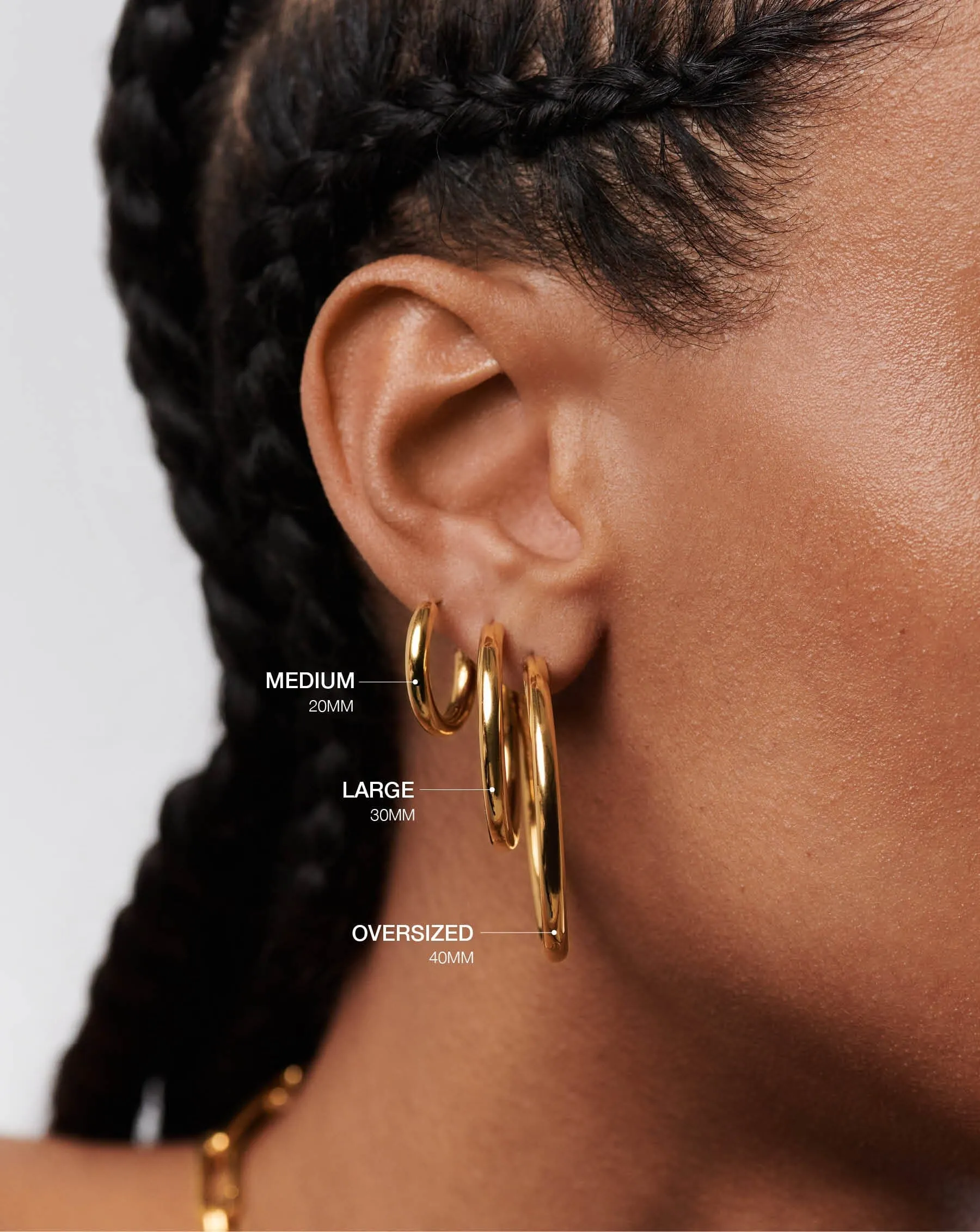 Classic Tunnel Small Hoop Earrings | 18k Gold Plated