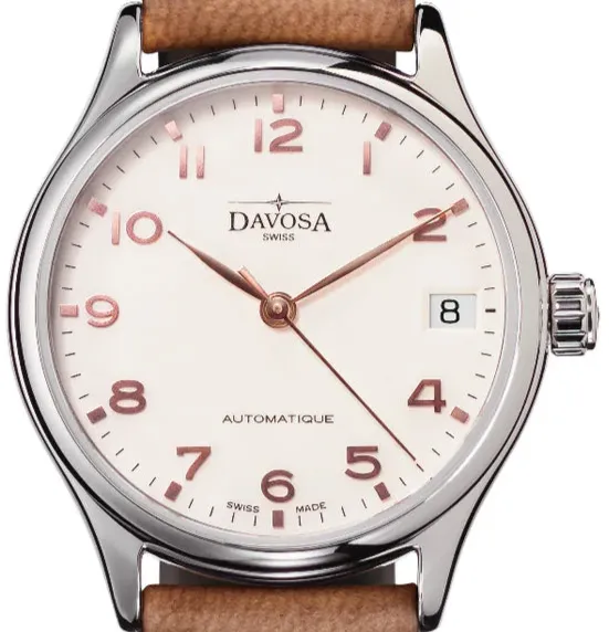 Classic Vegan Automatic Swiss-Made White Bronze Executive Watch 16618866V