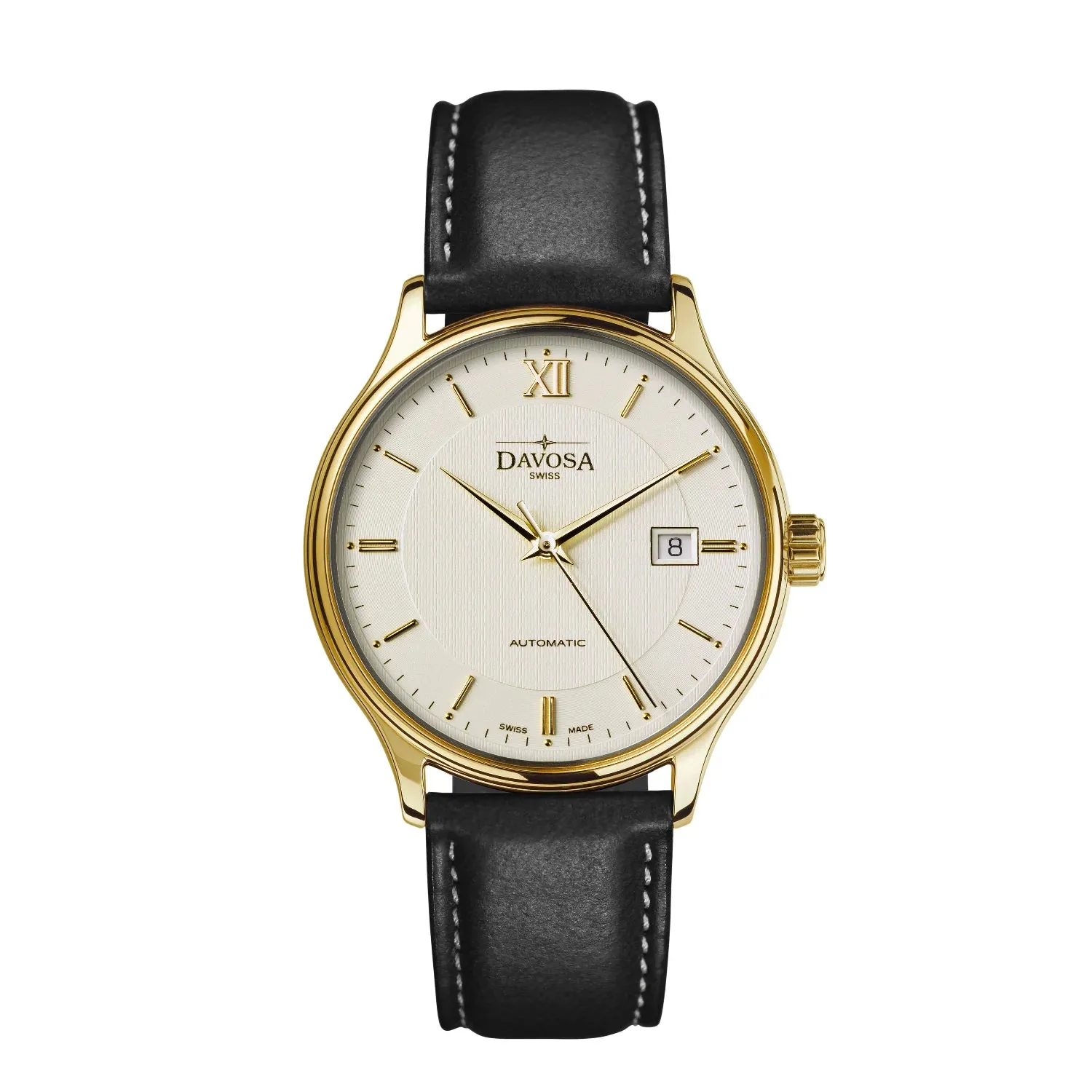Classic Vegan Automatic Swiss-Made White Gold Executive Watch 16146412V
