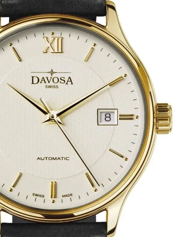 Classic Vegan Automatic Swiss-Made White Gold Executive Watch 16146412V